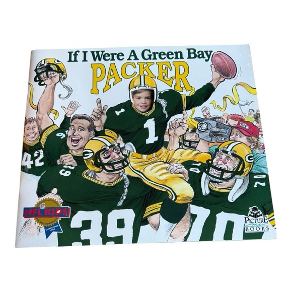 Green Bay Packers Mini Football Helmet & NEW “If I Were A Green Bay Packer” Book - Picture 2 of 10